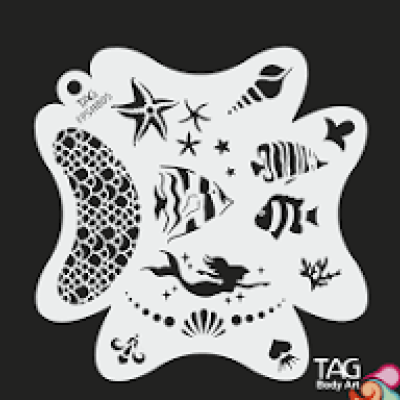 Tag Body Art Stencil, Under The Sea Tag Body Art Stencil, Under The Sea
